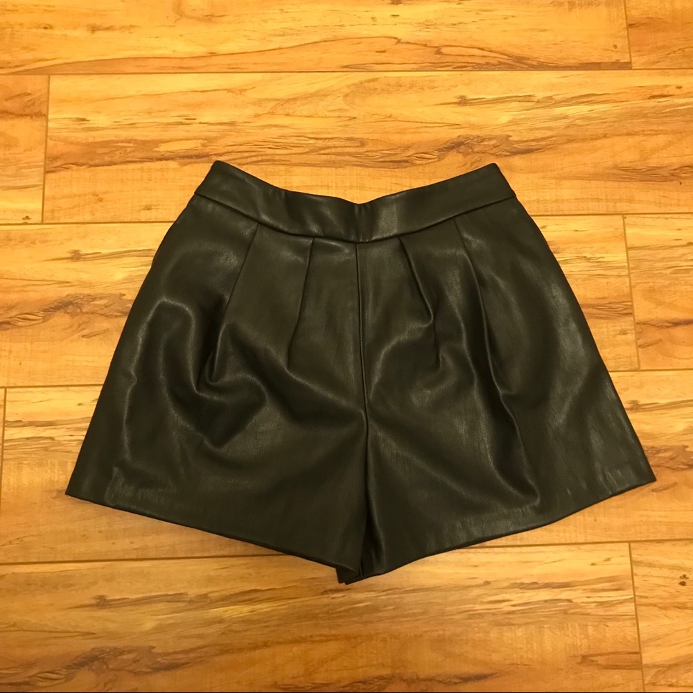 Zara Leather Shorts